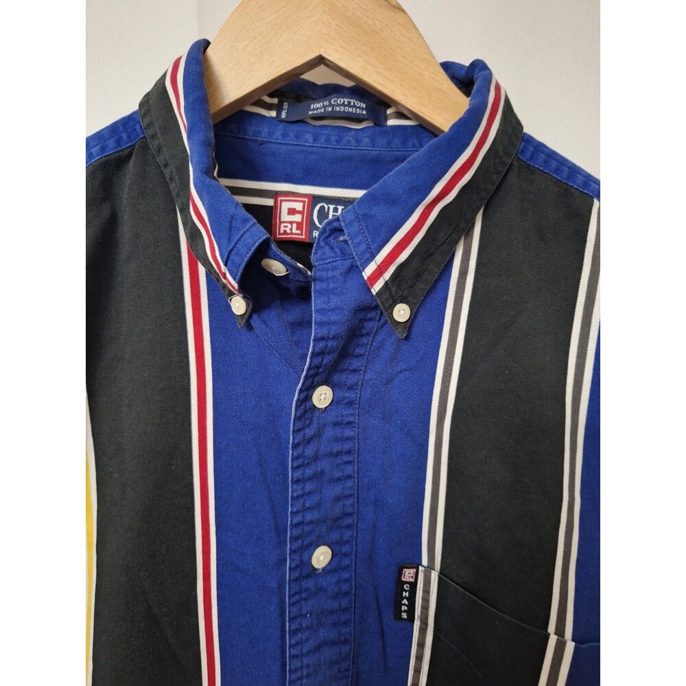 Vintage Chaps Ralph Lauren Shirt Mens Large Striped Long Sleeve Button Down 90s